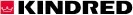 Kindred logo with red and black design.