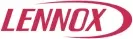 Lennox logo with red text and swoosh.